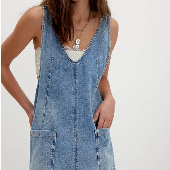 Free People Dresses & Skirts - Free People We the Free High Roller Denim Skirtall; EUC; Size Large